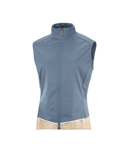 Chaleco de running Salomon Light Shell W Light blue