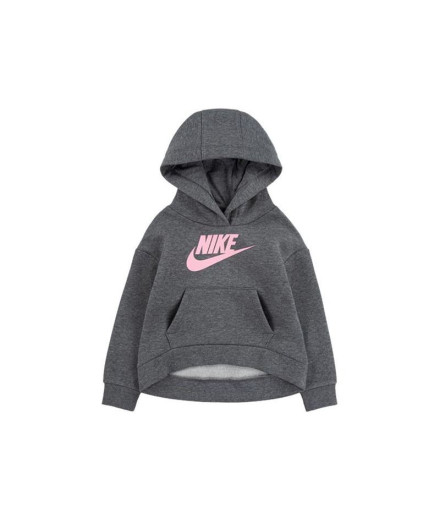Sudadera Nike Club Fleece Hig Low Grey