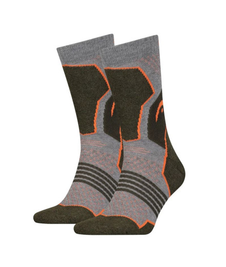 Calcetines de montaña Head Hiking Crew 2PK Grey