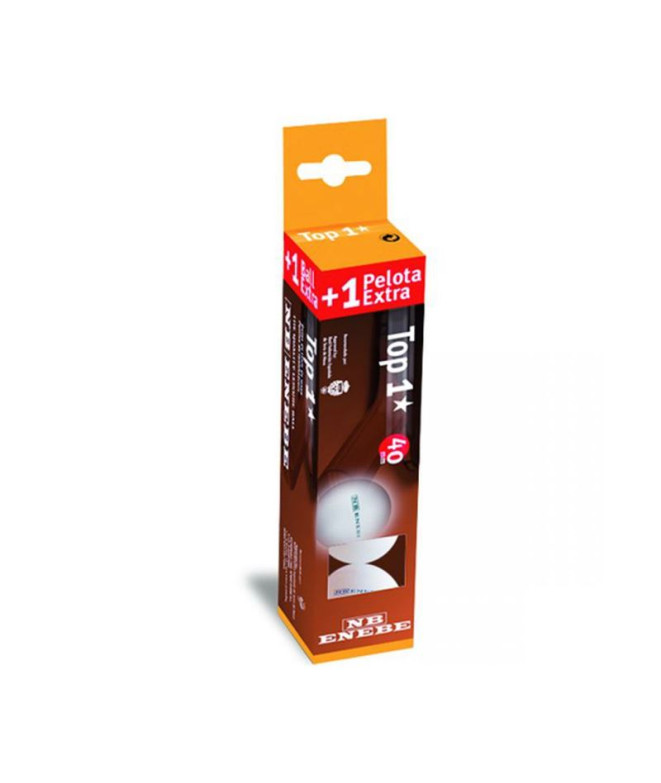Caja 3+1 Pelotas Enebe TOP 1* 40 MM White