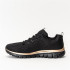 Zapatillas Skechers Graceful-Get Connect Mujer Black Mesh/Rose Gold Trim