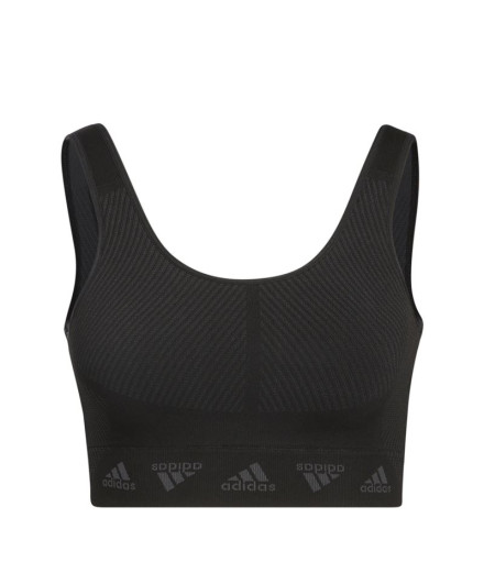 Sujetador de fitness adidas Aeroknit Mujer Bk