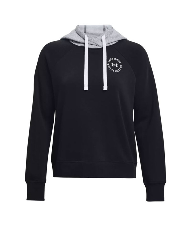 Sudadera Under Armour Rival Fleece CB Hoodie Negro