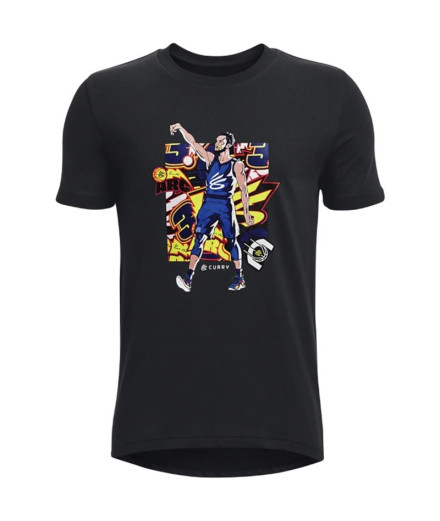 Camiseta de baloncesto Under Armour CUR Infantil Blk
