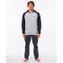 Sudadera Rip Curl Embroid Hooded Zip Thru Hombre Grey