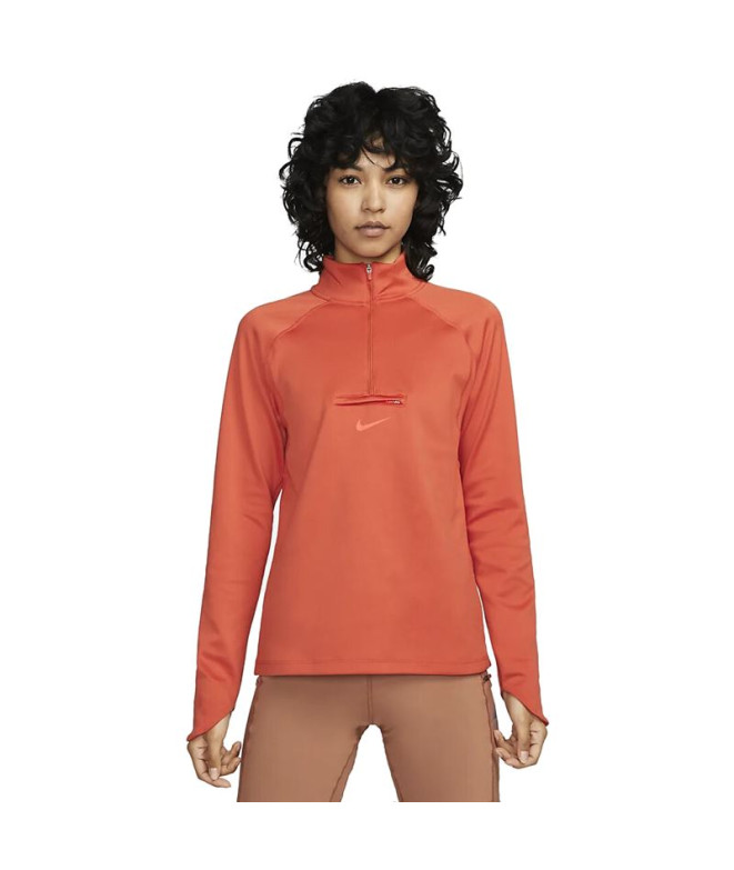 Camiseta Manga Larga naranja de trail Nike...