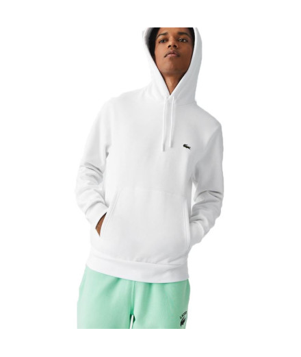 Sudadera con capucha Lacoste Sweatshirt blanco Hombre