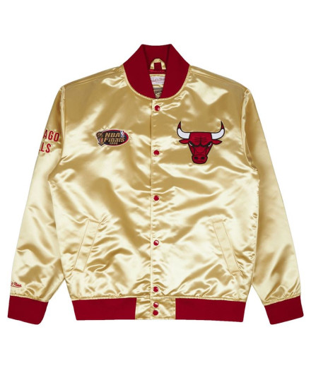 Chaqueta de Baloncesto Mitchell & Ness Chicago Bulls Dorado
