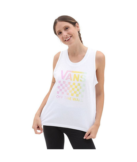 Camiseta Vans Lock Box Tank Blanco Mujer