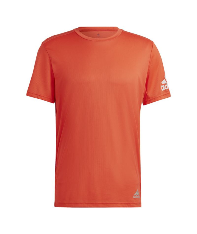 Camiseta de Running adidas Run It Rojo Hombre