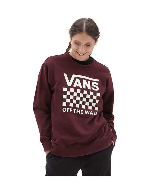 Sudadera Vans Lock Box Crew-B Granate Mujer