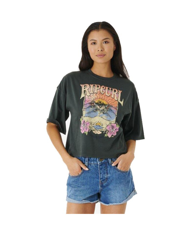 Camiseta Rip Curl Barrelled Heritage Crop Mujer...