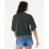Camiseta Rip Curl Barrelled Heritage Crop Mujer Gris