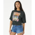 Camiseta Rip Curl Barrelled Heritage Crop Mujer Gris
