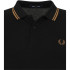 Polo Fred Perry Twin Tipped negro/dorado Hombre