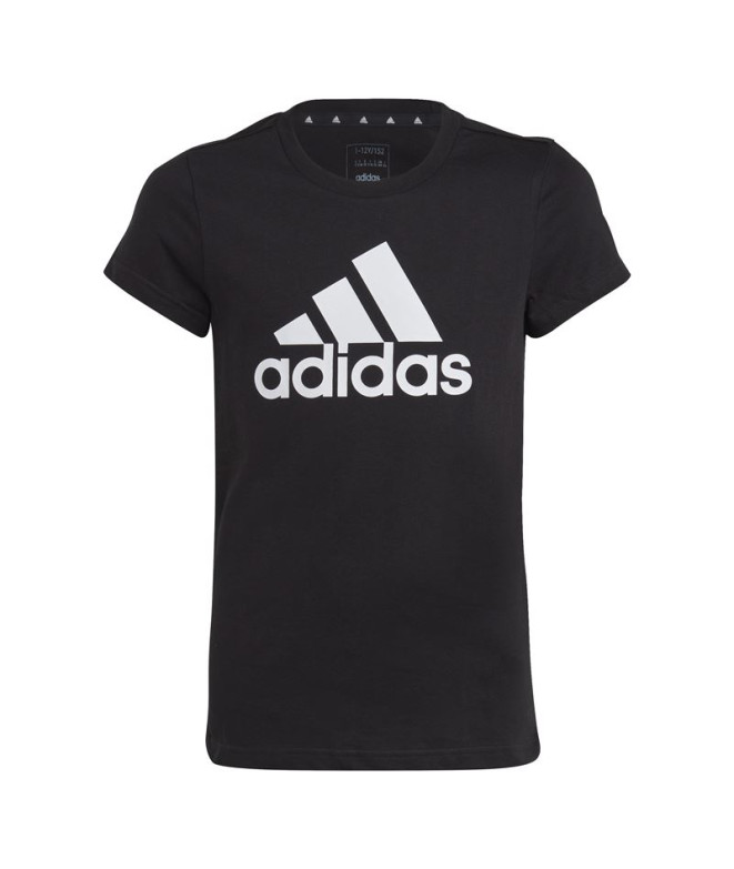 Camiseta adidas Essentials Big Logo Negra Niña