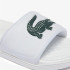 Chanclas Lacoste Croco Dualiste Synthetic Logo Strap Blanco Mujer