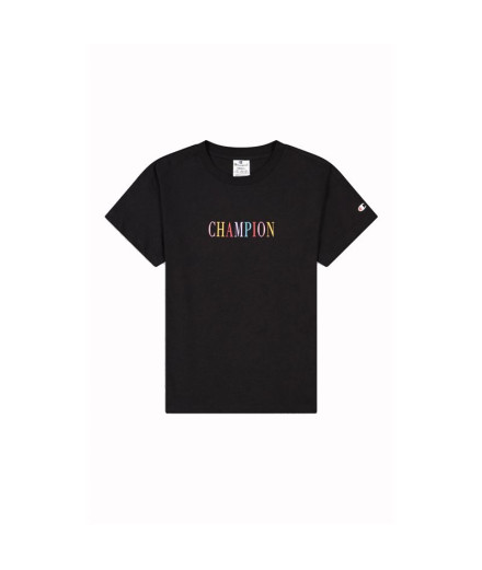 Camiseta Champion Crewneck Croptop Negro Mujer