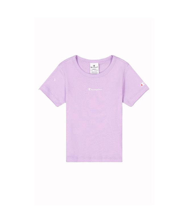 Camiseta Champion Crewneck Lila Niña