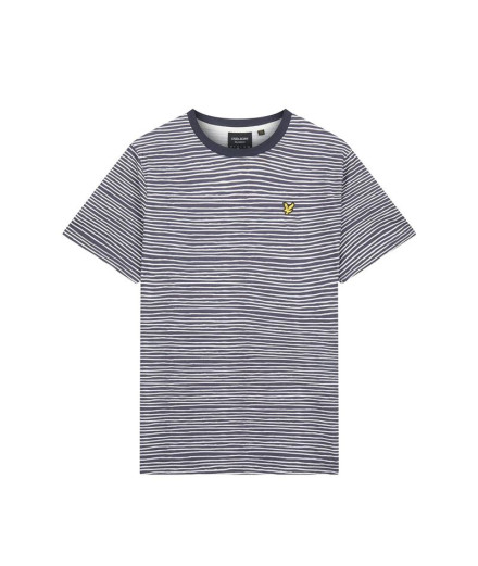 Camiseta Lyle & Scott V1-Breton Stripe Hombre Azul