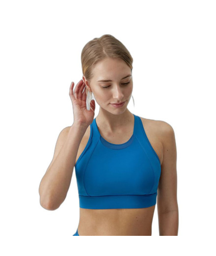 Sujetador deportivo Born Living Yoga Bikila Gloss Blue Mujer