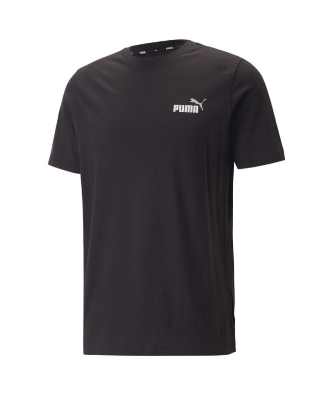 Camiseta Puma Ess+ 2 Col Small Log Hombre Negro