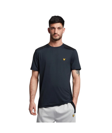 Camiseta Lyle & Scott Sp1-Shoulder Branded Hombre Negro
