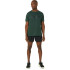 Camiseta de Fitness ASICS Big Logo Hombre Rain Forest/ Negro