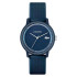Reloj 3 agujas. Caja de aluminio semi mate azul marino 36mm