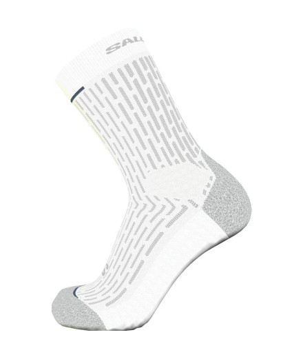 Calcetines de Running Salomon Ultra Glide Crew Blanco