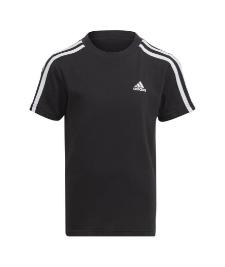 Camiseta adidas Essentials 3 Bandas Infantil Negro