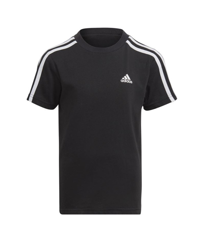 Camiseta adidas Essentials 3 Bandas Infantil Negro