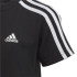 Camiseta adidas Essentials 3 Bandas Infantil Negro