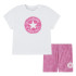 Conjunto Converse Chuck Patche & Biker S Niña Oops Rosa