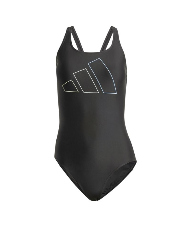 Bañador de Natación adidas Big Bars Mujer Negro