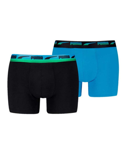 Calzoncillos de Puma Gradient Waistband 2P Hombre Negro/Azul