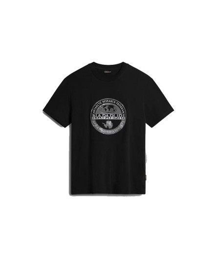 Camiseta Napapijri S-Bollo Ss 1 Negro 041 Hombre