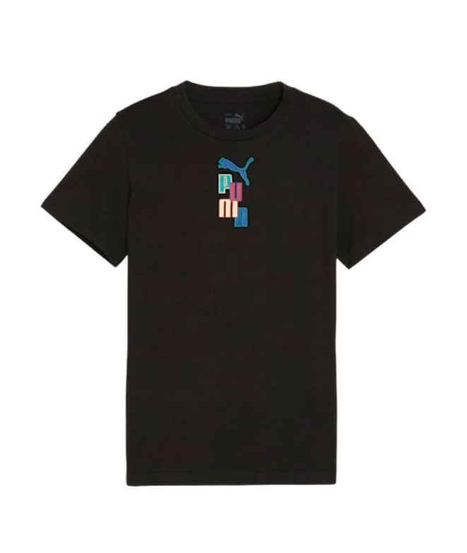Camiseta Puma Ready Set Better Negro Infantil