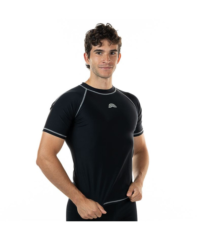 Camiseta de Natación Aquarapid Uv Hombre Negro