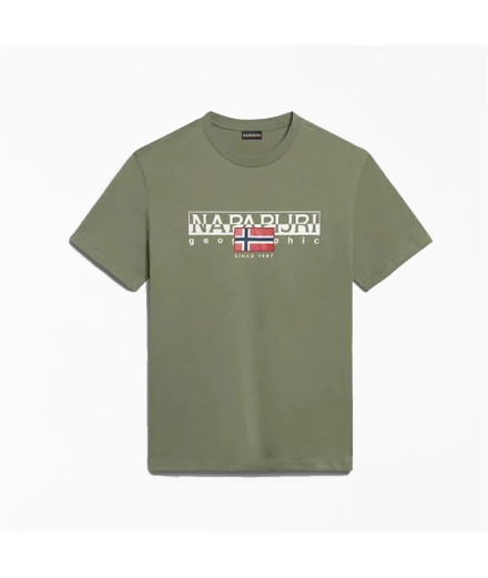 Camiseta Napapijri S-Aylmer Verde Hombre