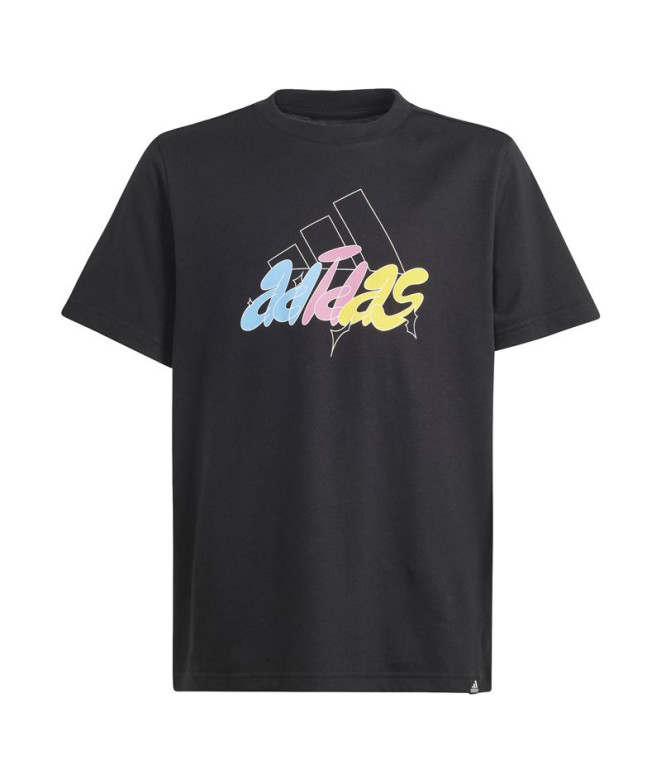 Camiseta adidas Gfx Illustrated Infantil Negro