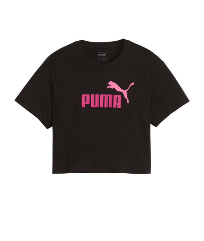 Camiseta Puma Girls Cropped Negro Infantil