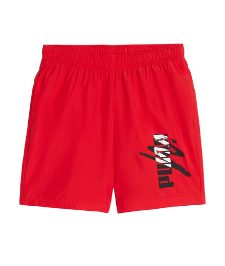 Pantalón Puma Essentials+ LAB Woven 5" Infantil Rojo