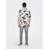 Camisa Only & Sons Corte Regular Cuello Cubano Blanco Hombre
