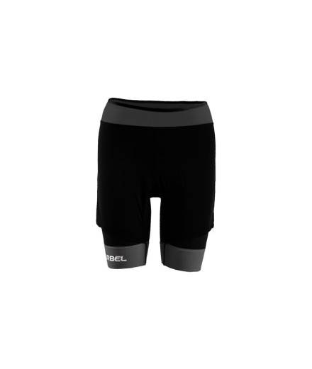 Pantalón de Trail Lurbel Samba Shorts Mujer Negro/Gris
