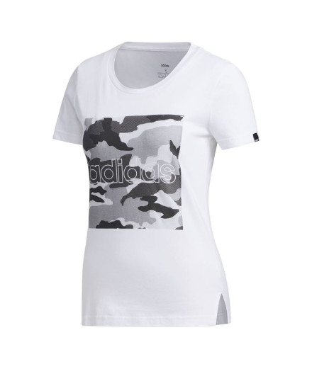 Camiseta adidas Boxed Camo Mujer Blanco