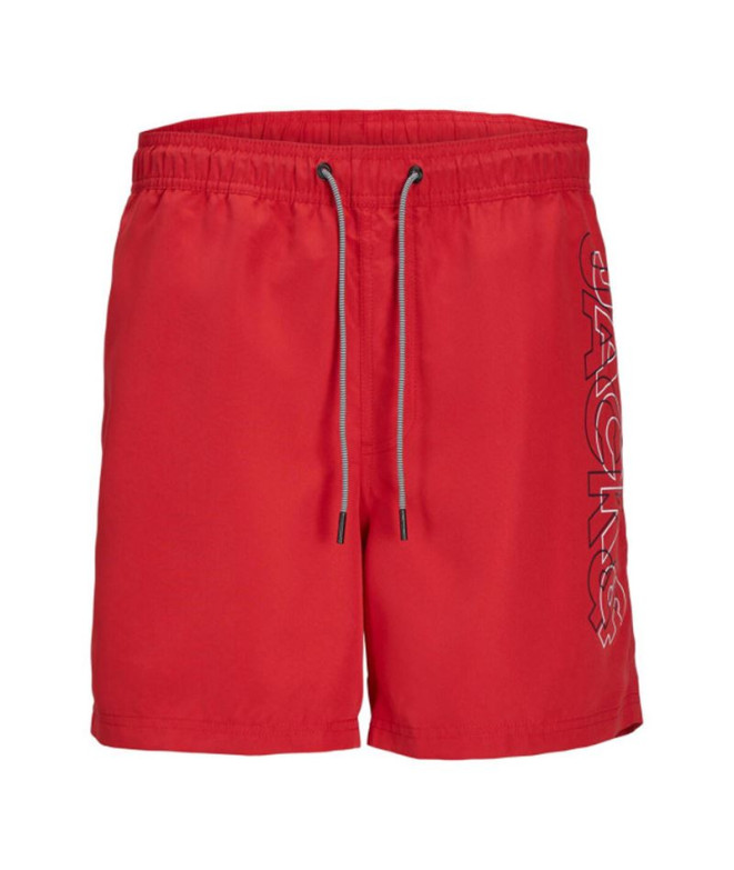 Bañador Jack & Jones Double Logo Ly Sn Mni Rojo