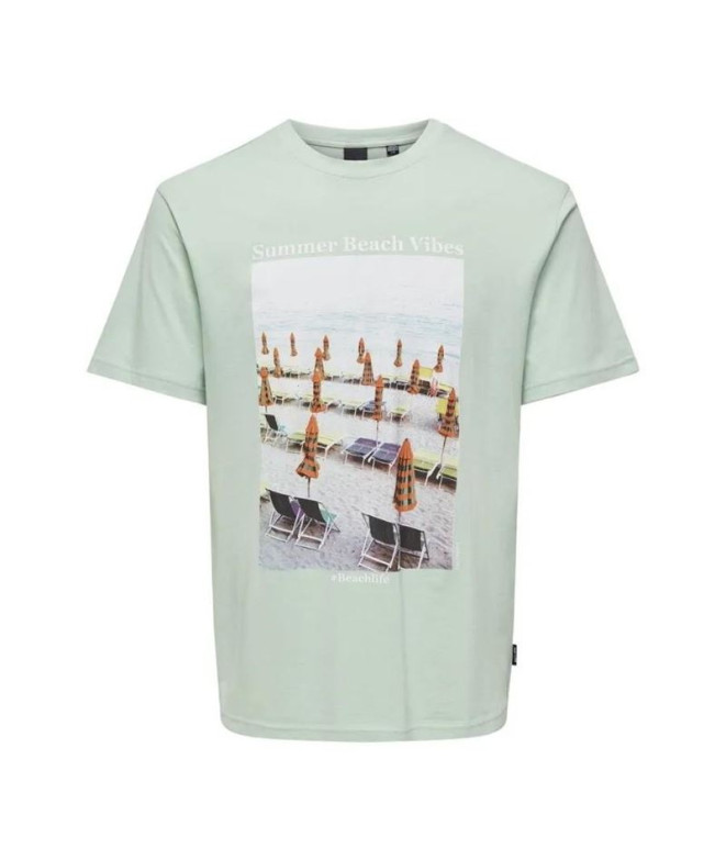 Camiseta Only & Sons Onskolton Reg Beach Surf...
