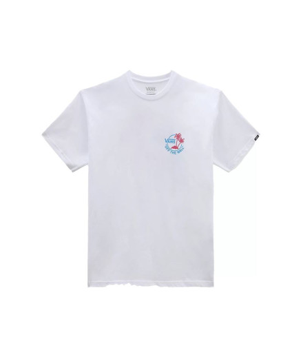 Camiseta Vans Classic Mini Dual Palm Blanco Hombre