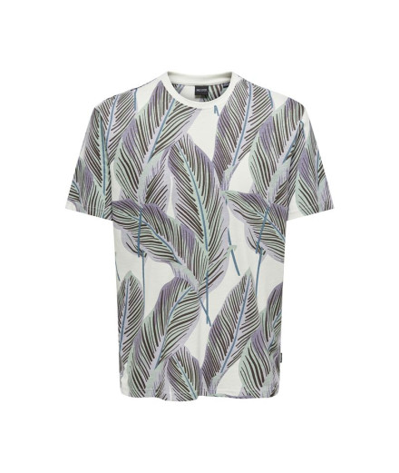 Camiseta Only & Sons Onskobe Reg Banana Leaf Cloud Dancer...